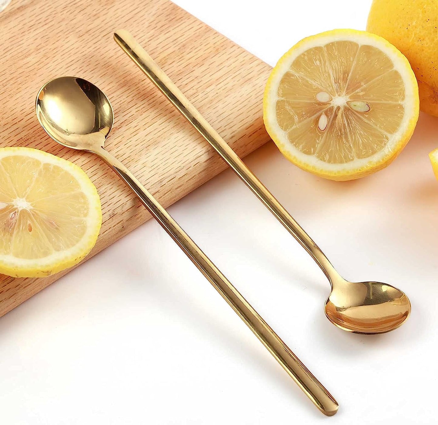 (4) Long Gold Stirring Spoons