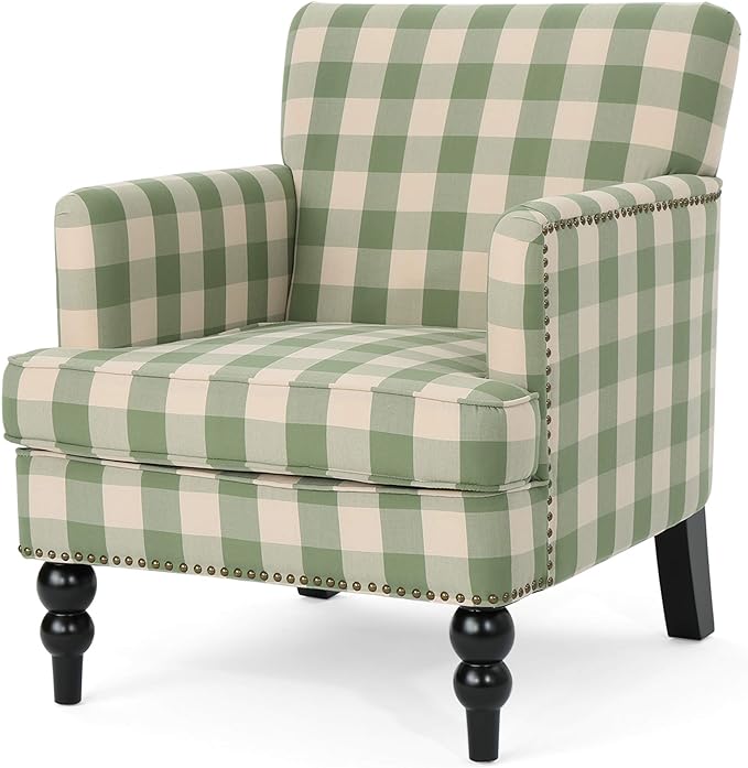 Checkered Tufted Chair