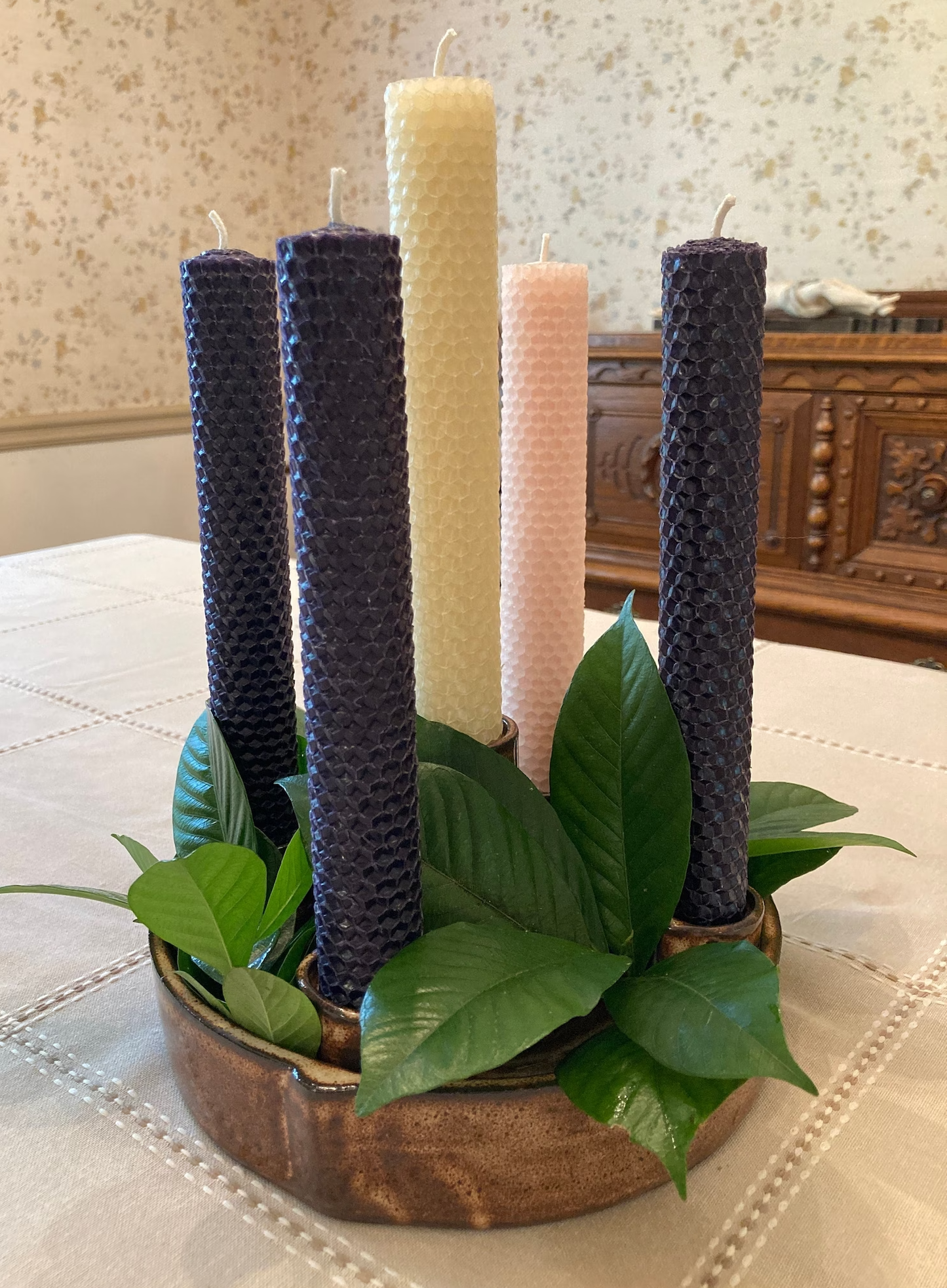 Beeswax Advent Candle Set