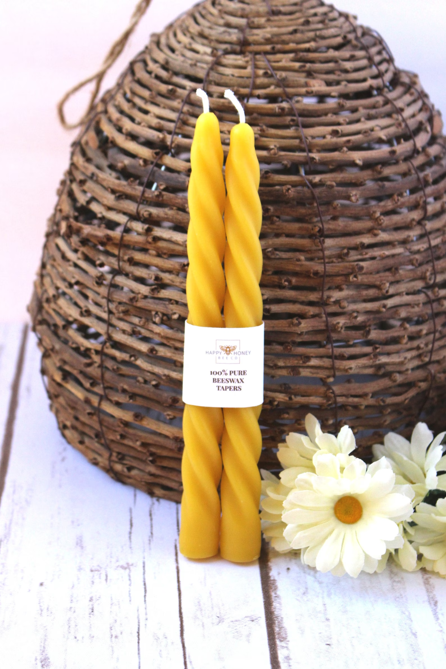 Handcrafted Beeswax Taper Candles