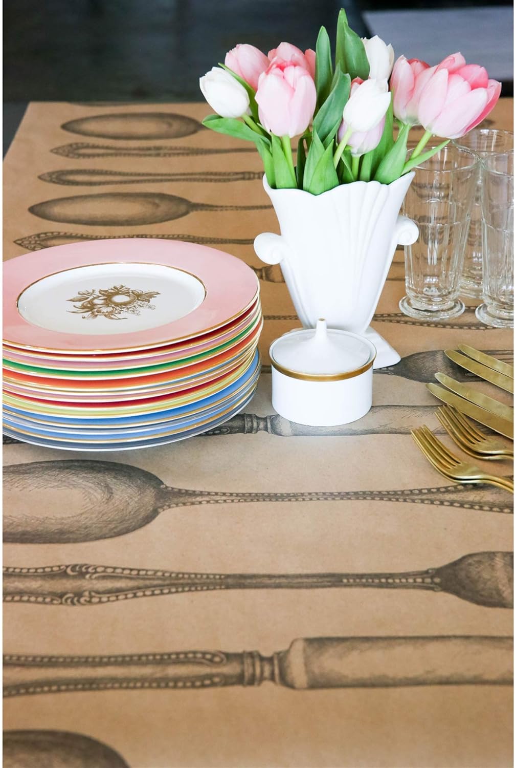 Kraft Paper Table Runner Cutlery