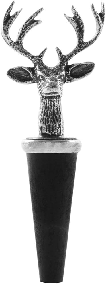 Pewter Deer Head Wine Stopper