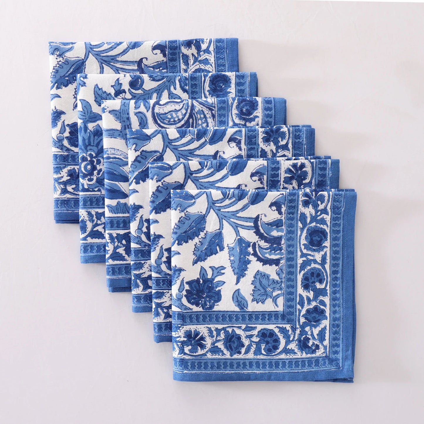 Indigo Blue Block Printed Napkins