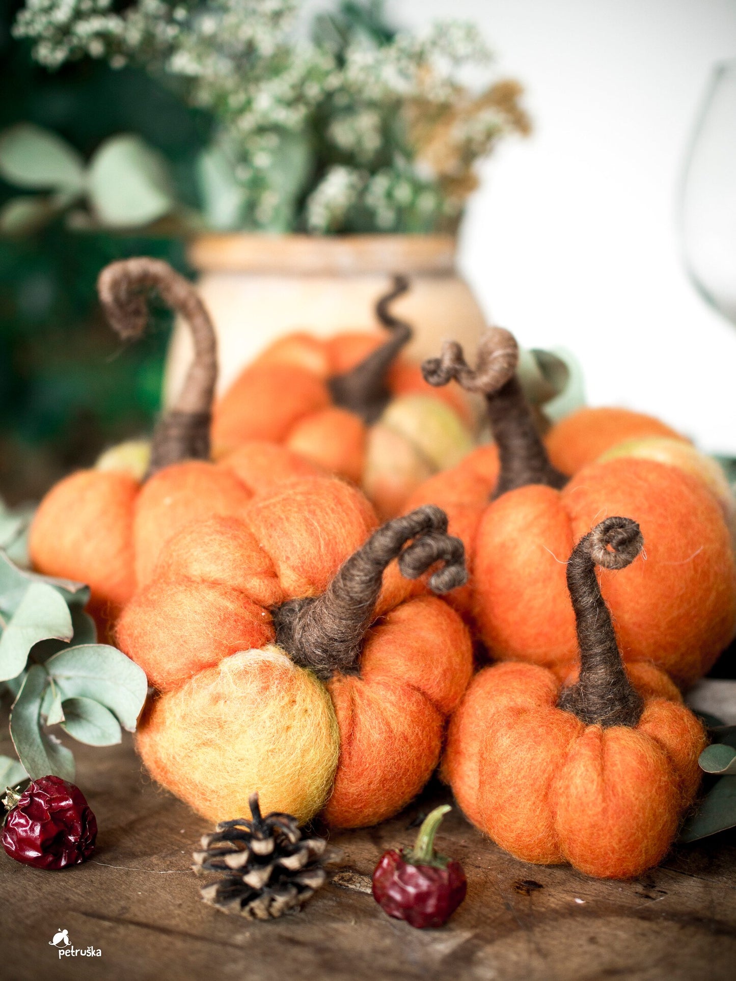 Felted Pumpkins