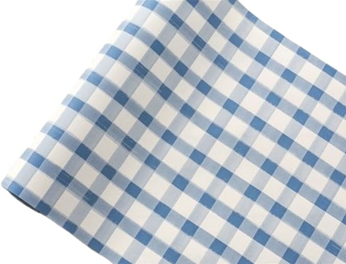 Blue & White Buffalo Check Table Runner