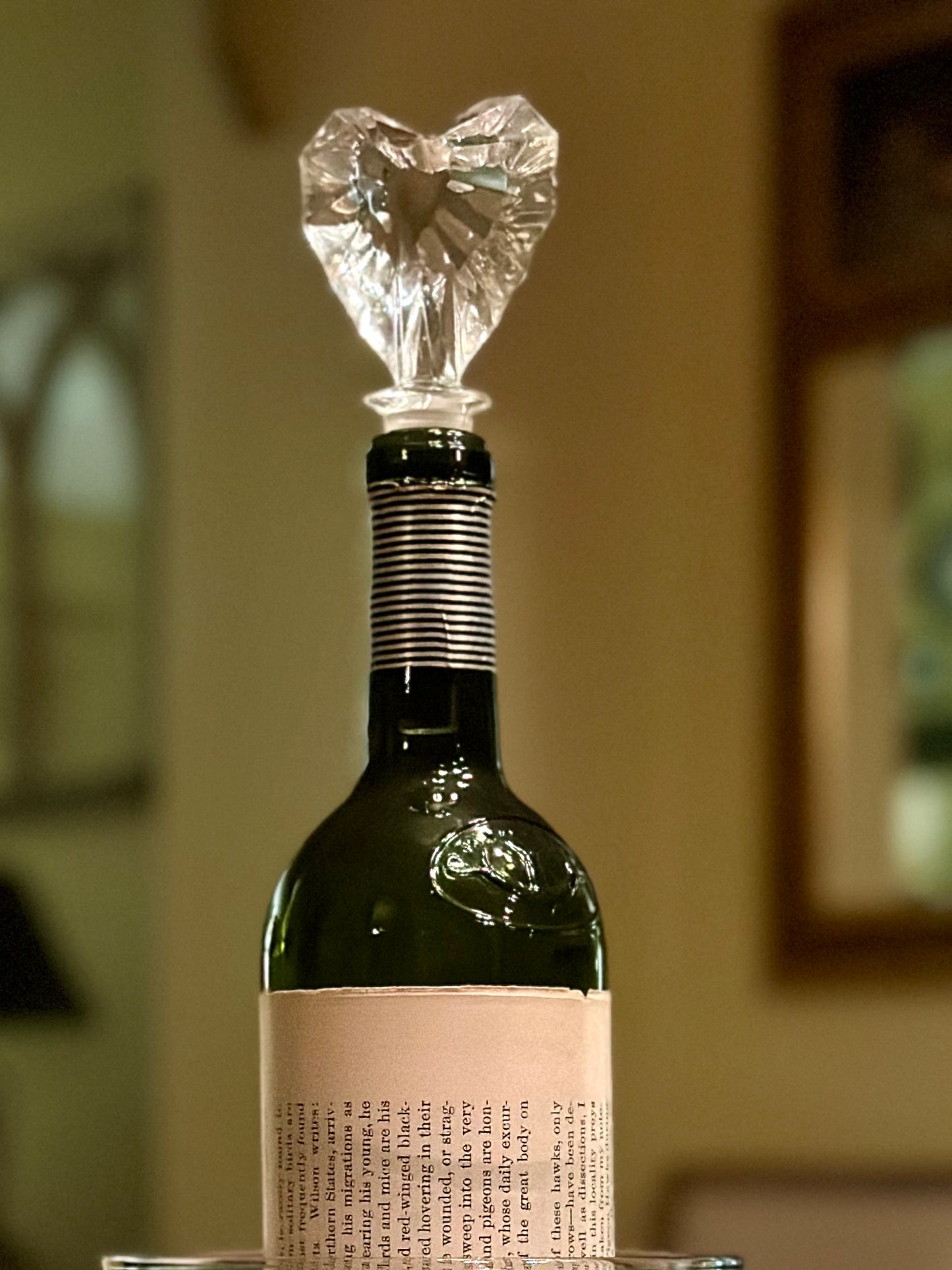 Mikasa Crystal Heart Wine Stopper