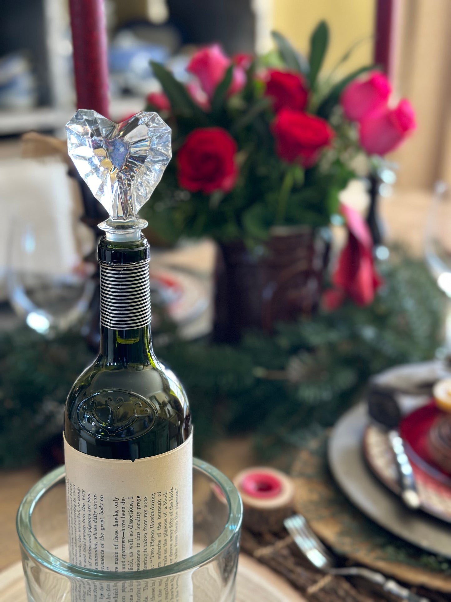 Mikasa Crystal Heart Wine Stopper