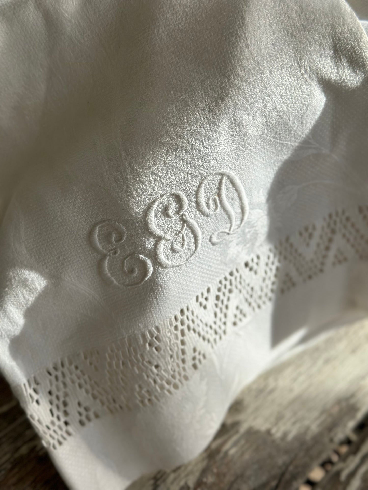 Vintage Monogrammed French Linen Towel