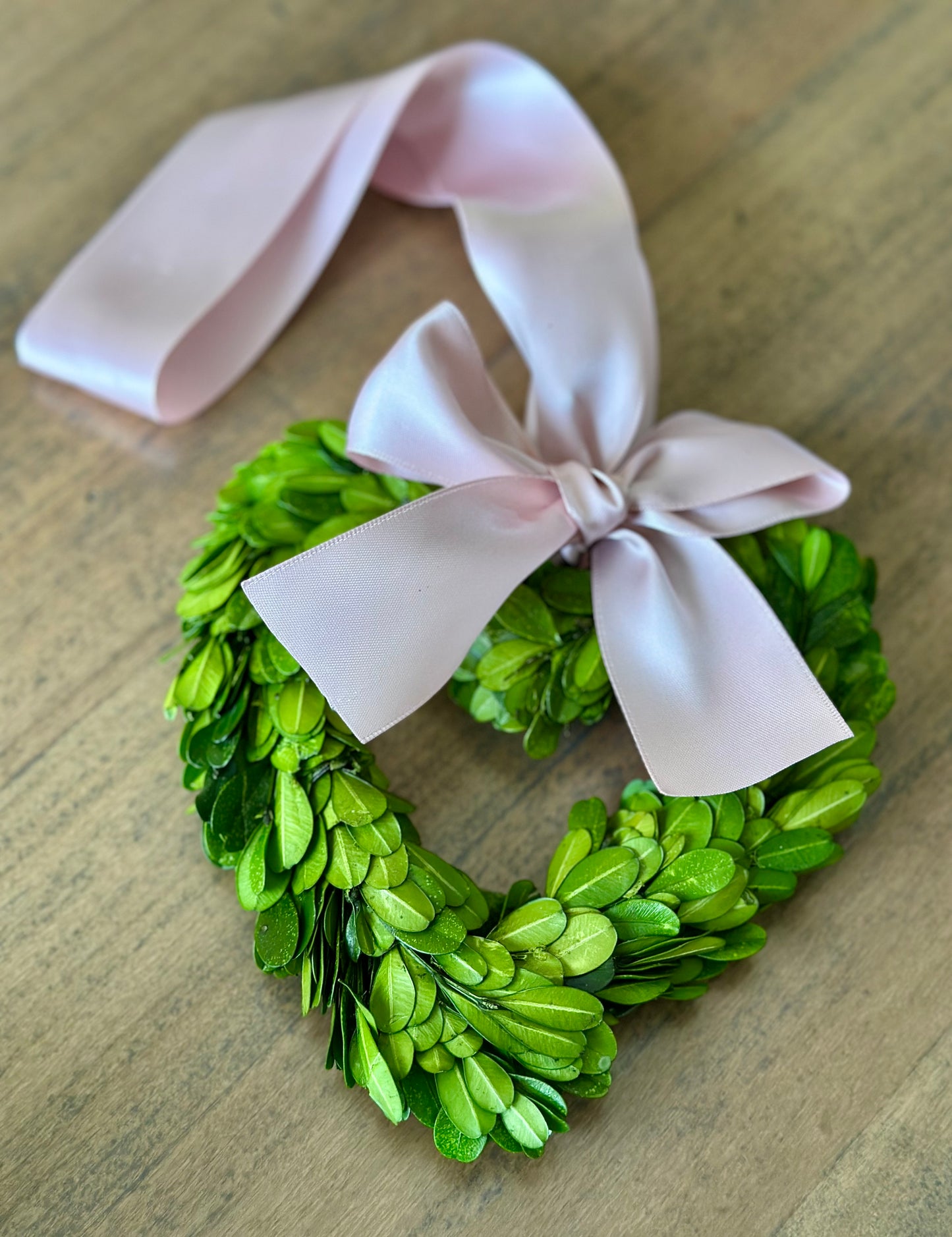 Preserved Boxwood 6" Heart Shaped Wreath