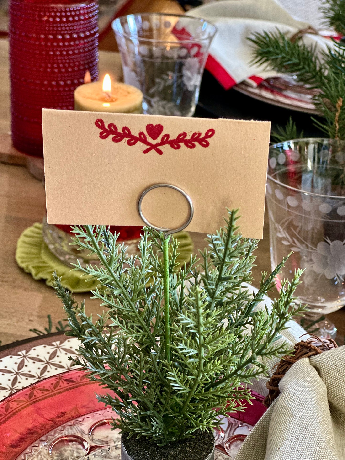 Branches & Heart Place Card