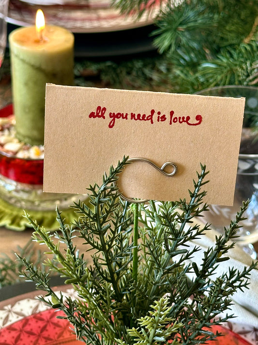 All You Need Is Love Place Cards