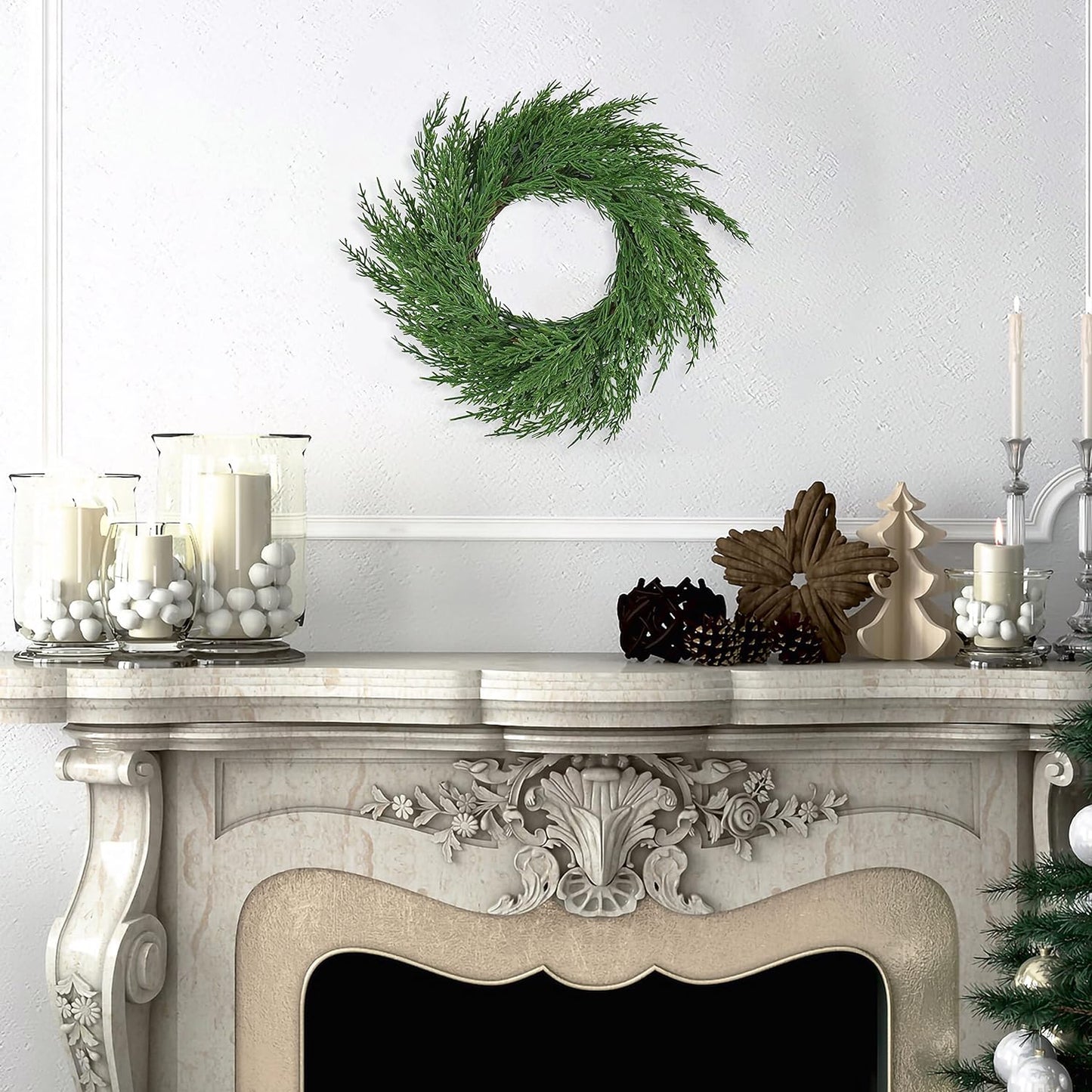 Faux Cedar Wreath