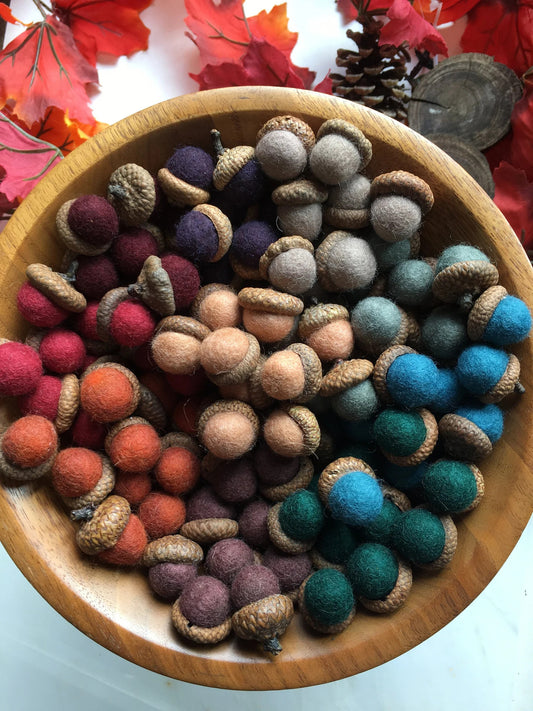 Felted Wool Acorns