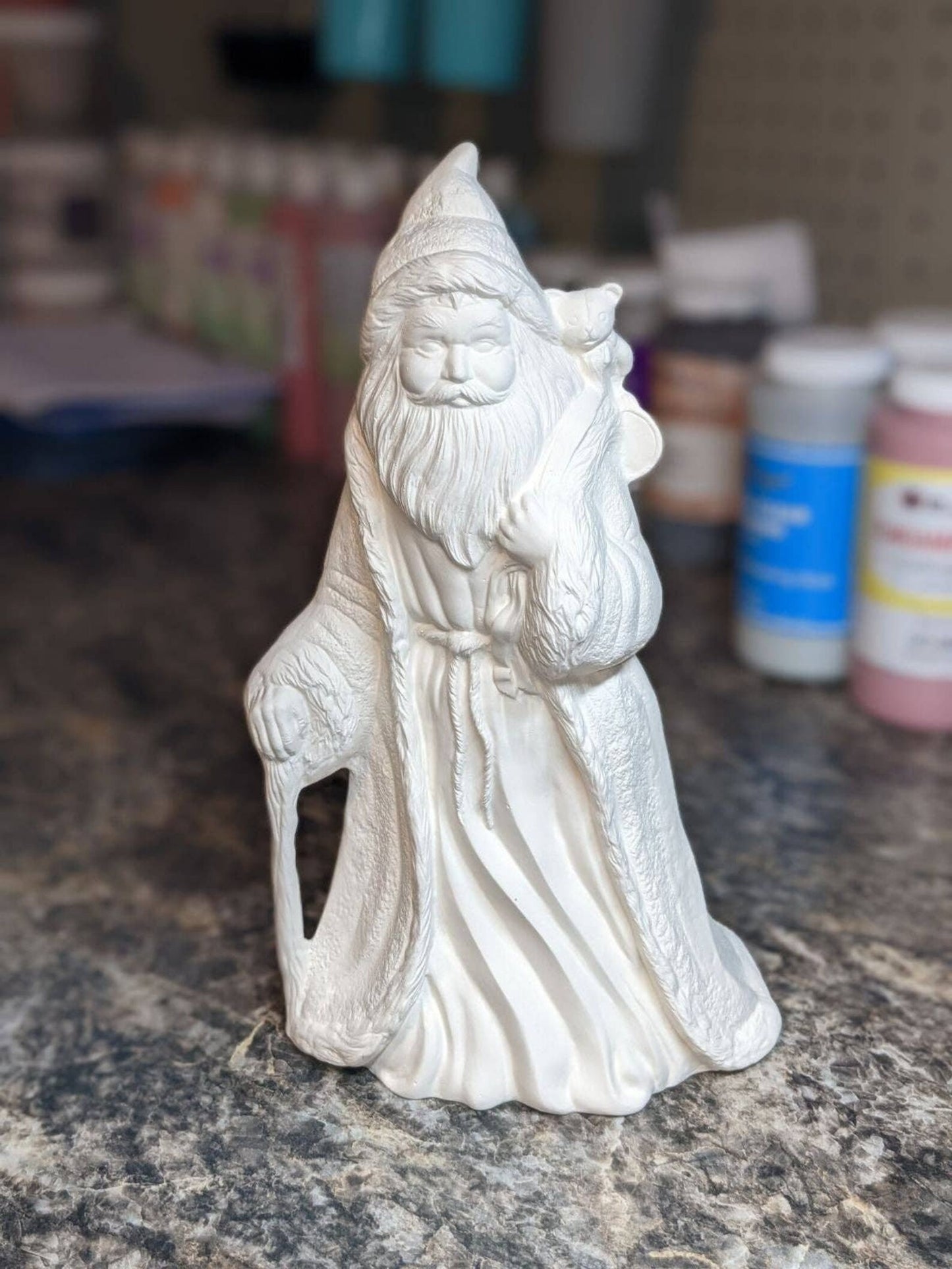 Ceramic Bisque French Santa